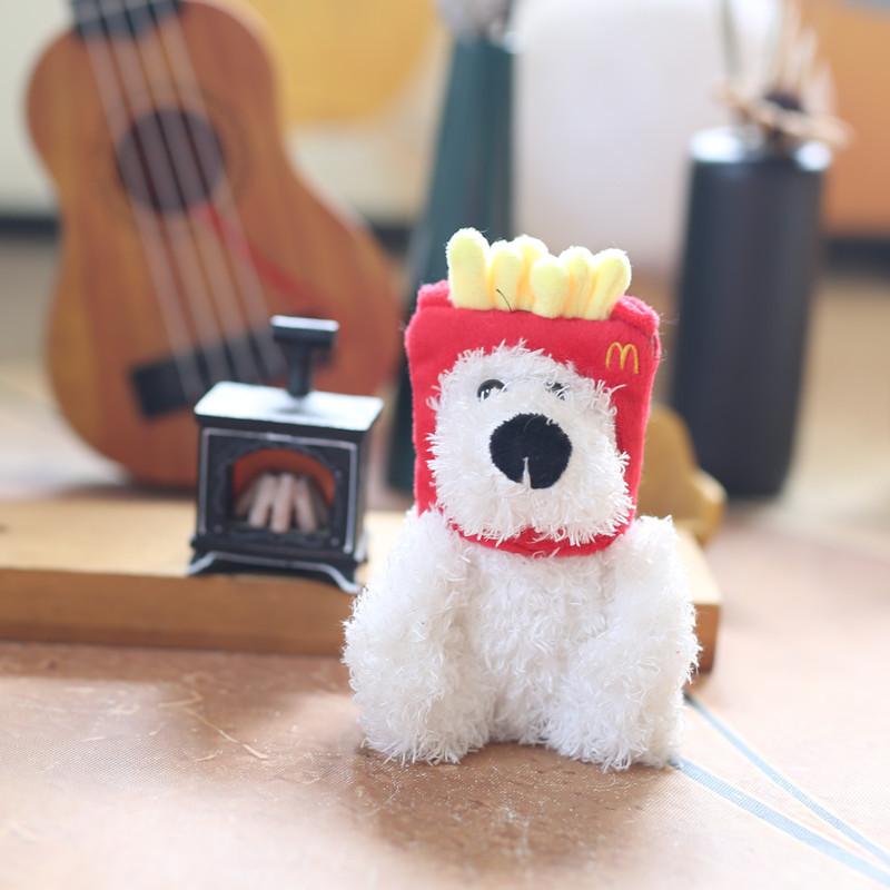 

Милый милый картофель фри щенок Вест-Хайленд плюшевая игрушка кукла сумка подвесной брелок тряпичная кукла 12cm
