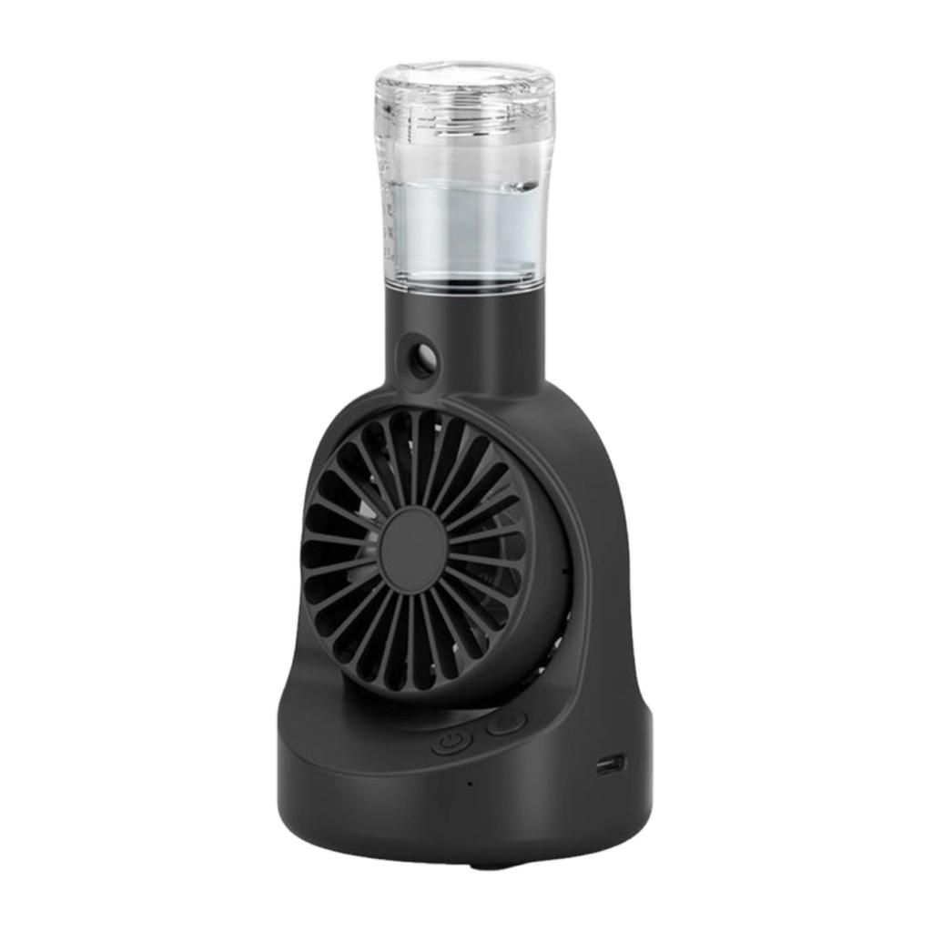 F6 Fan with Desktop, Handheld and Neckband Modes, USB Rechargeable Spray Fan with Lanyard