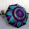1pc Mandala Pattern Automatic Folding Umbrella - 8-Rib Durable Iron Frame, Compact Portable for Daily Travel yy251205082