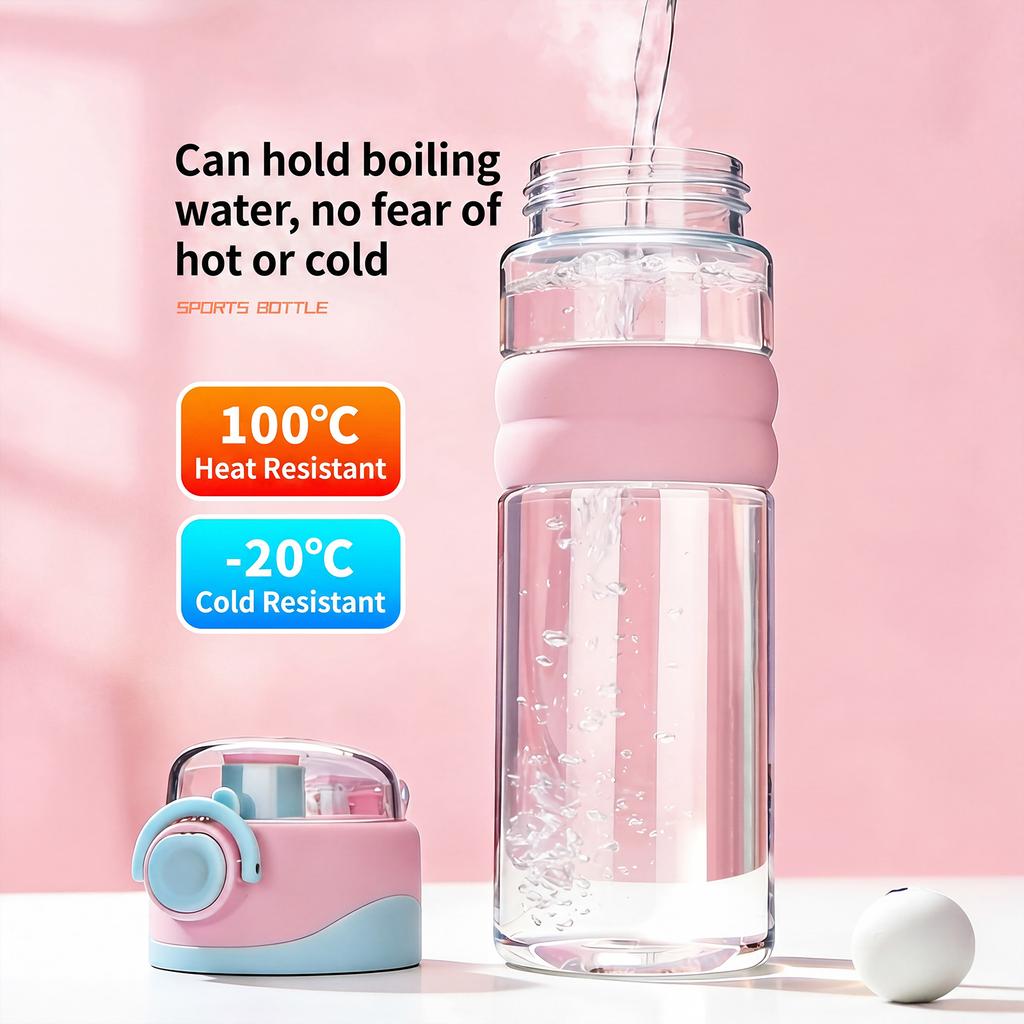 Kids Water Bottle 750ML Spray Sports Water Bottle Direct Drinking Dual-Use Plastic Water Bottles for Outdoor Sporting