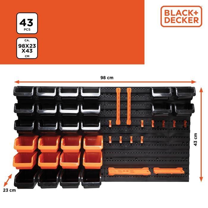 Planche À Outils BLACK+DECKER Avec Plateaux De Rangement Et Cintres - 98 X 23 X 43 CM