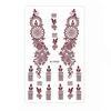 Legs Arm Temporary Tattoo Red Mehndi Stickers Red Henna Tattoo Decals  India Mehndi