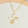 Five-Petaled Flower Necklace Women'S Light Luxury Simple And Versatile Fresh Micro-Inlaid Pendant Collarbone Chain Accessories