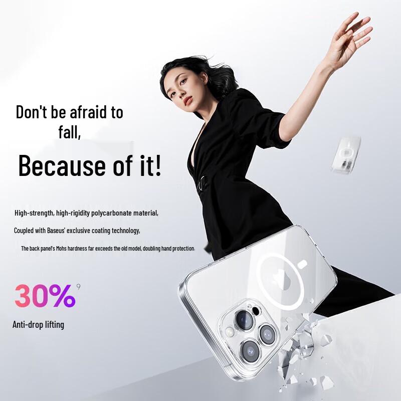 Baseus Ultra-Thin Non-Yellowing Clear MagSafe Case for iPhone 16 Pro Max