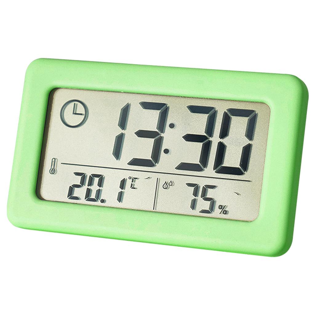 Minimalist Battery Powered Clock with Integrated Thermo Hygrometer for Home Or Office