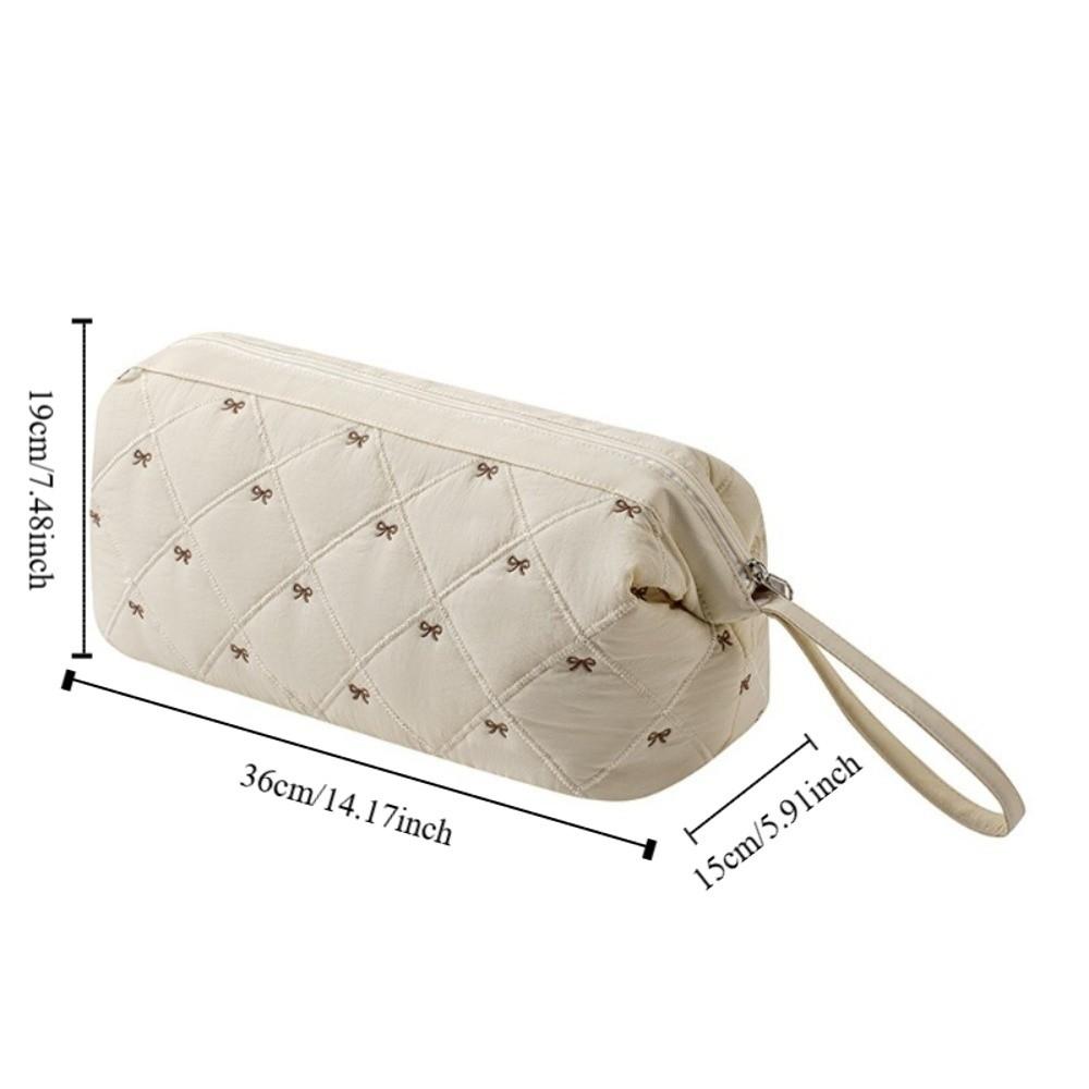 Bowknot Hair Dryer Storage Bag Large Capacity Durable Travel Wash Handbag Organizer Dustproof Travel Storage Bag Outdoor