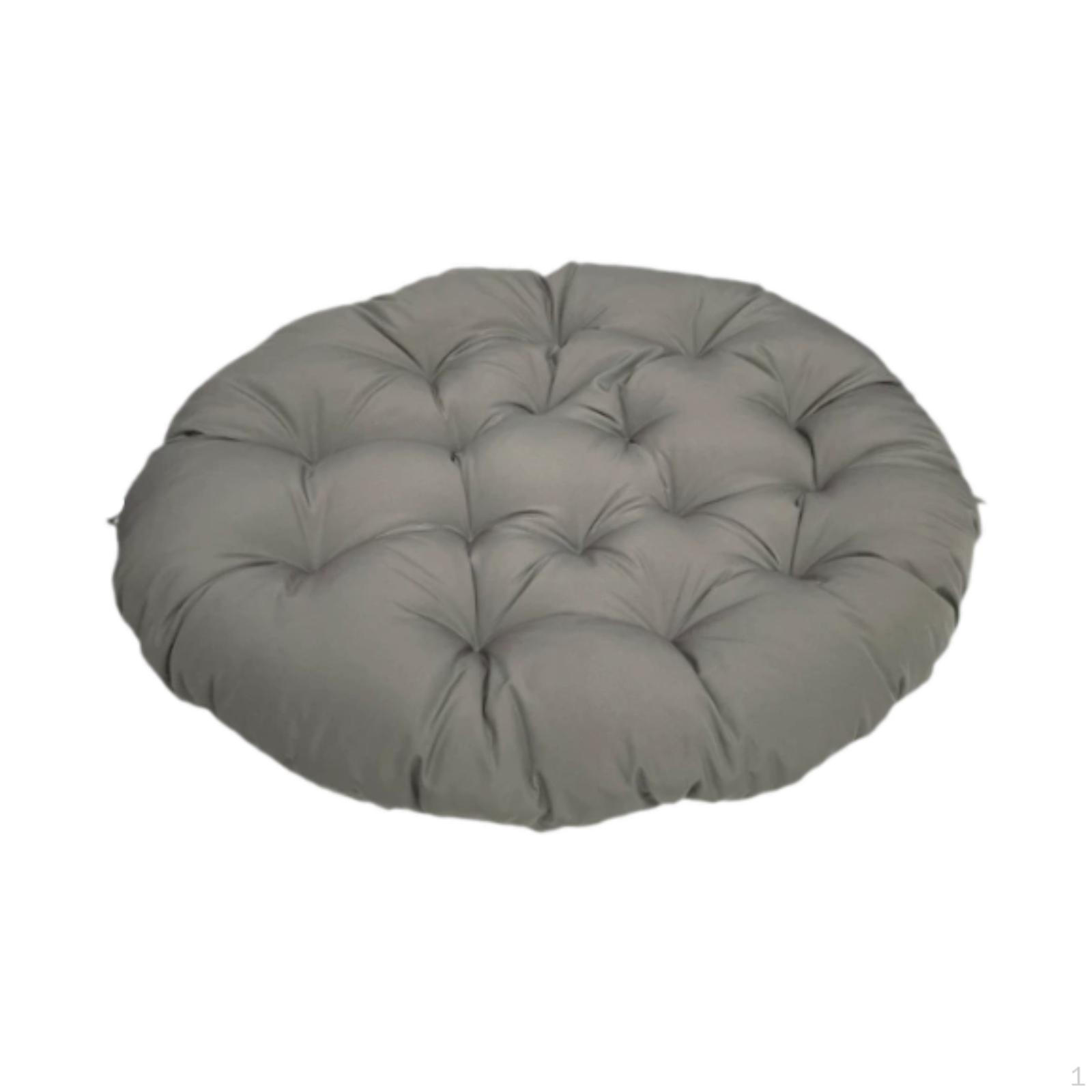 

Подвесная корзина для стула-яйца, мягкая подушка для сиденья, мягкая толстая круглая подушка для патио, 19,7 дюйма темно серый