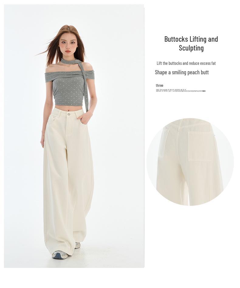 Xintang Women's 2025 High Waist Retro Wide Leg Jeans