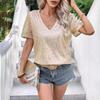 Women T-shirt V-Neck Short Sleeve Shiny Sequins Tee Shirt Loose Fit Summer Sexy Tops Holidays Parties Wear