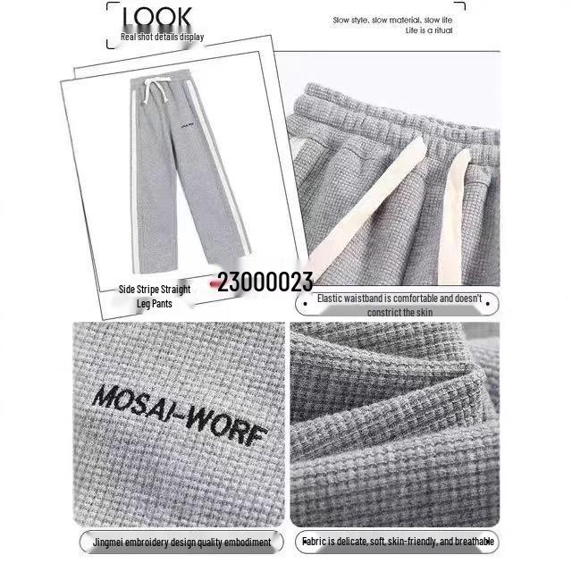 Girls' Casual Straight-Leg Pants - Spring & Autumn 2024 Fashion