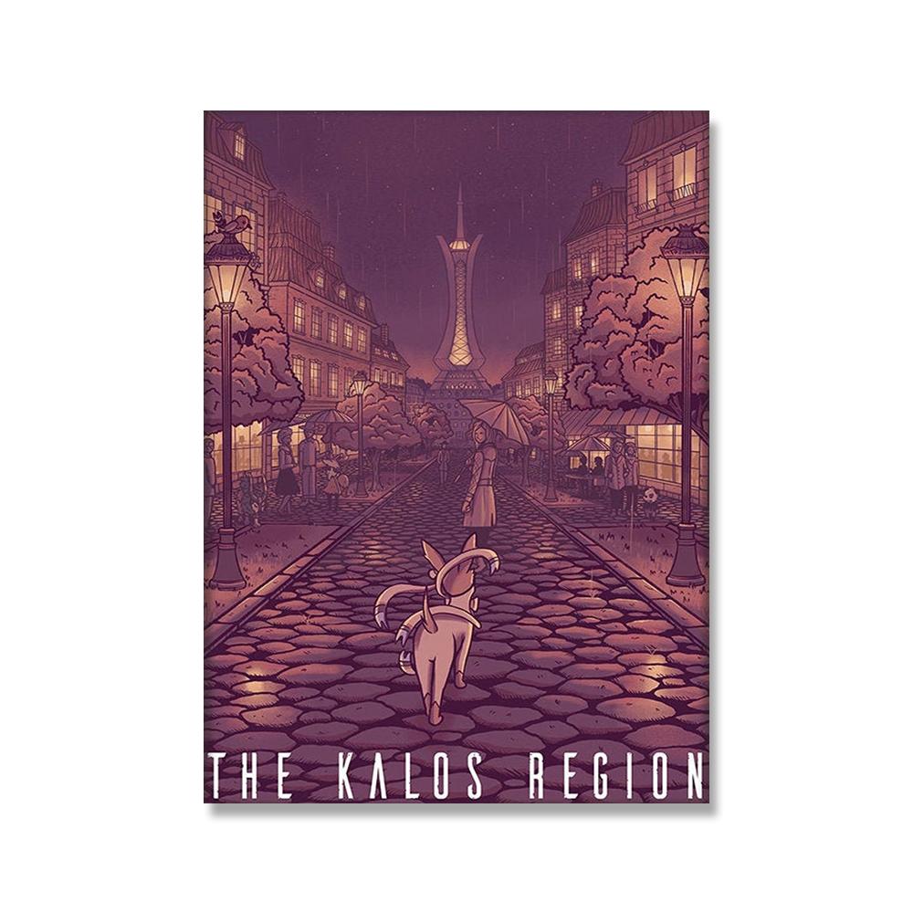 Anime Video Game Inspired Travel Poster And Prints Landscape Canvas Painting Print Wall Art Pictures Home Decor Christmas Gift