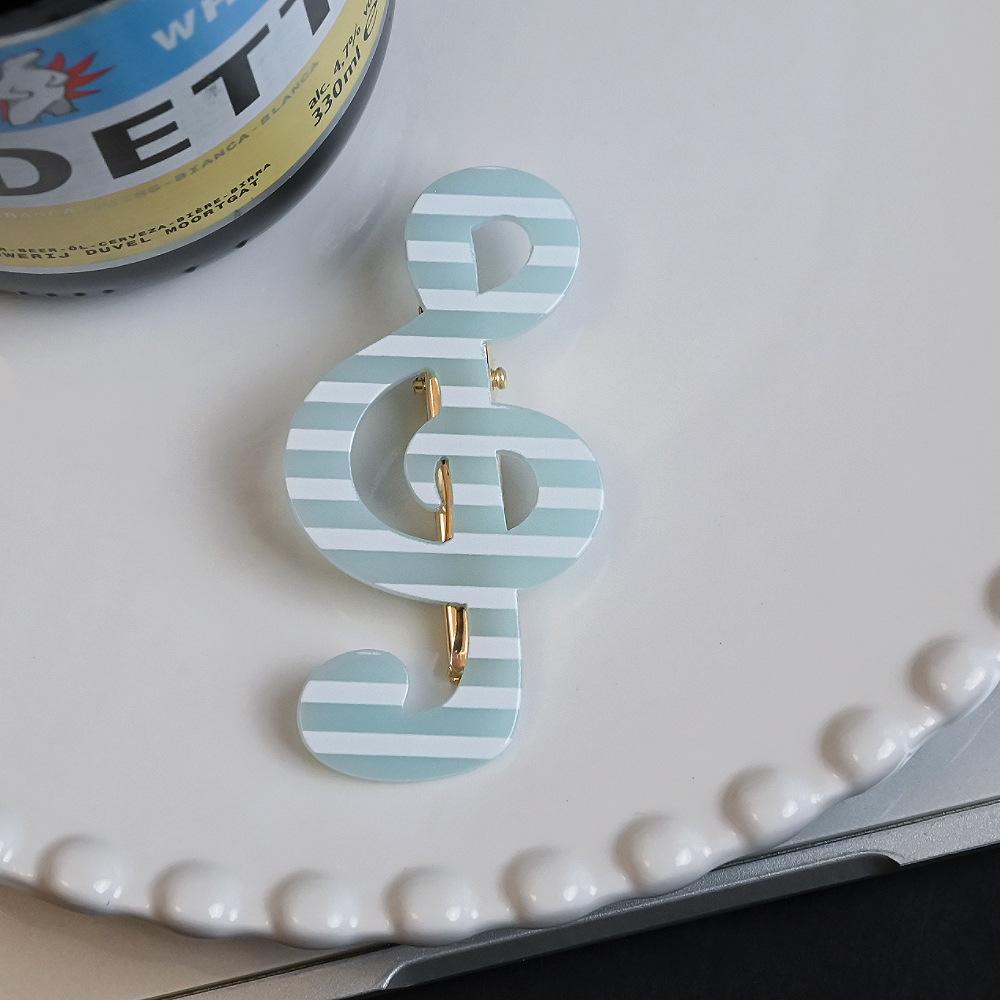 Music Note Hair Clip Treble Clef Design with Polka Dot and Stripe Patterns Durable Lightweight Hair Accessory for Daily Use and Gift