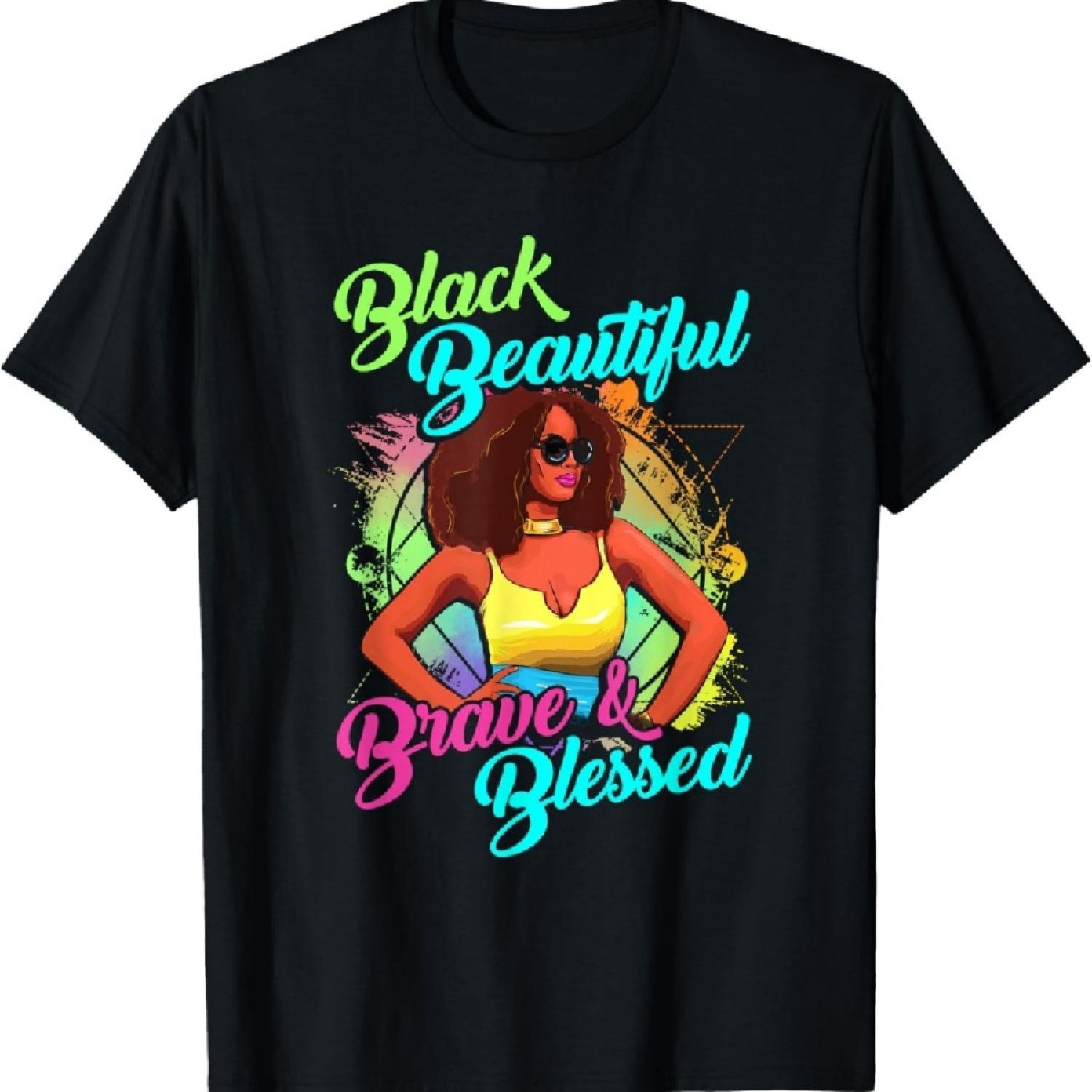 

Магия черной девушки Подарок Черная Красивая Смелая Благословенная Афро Футболка XXXXXL чёрный