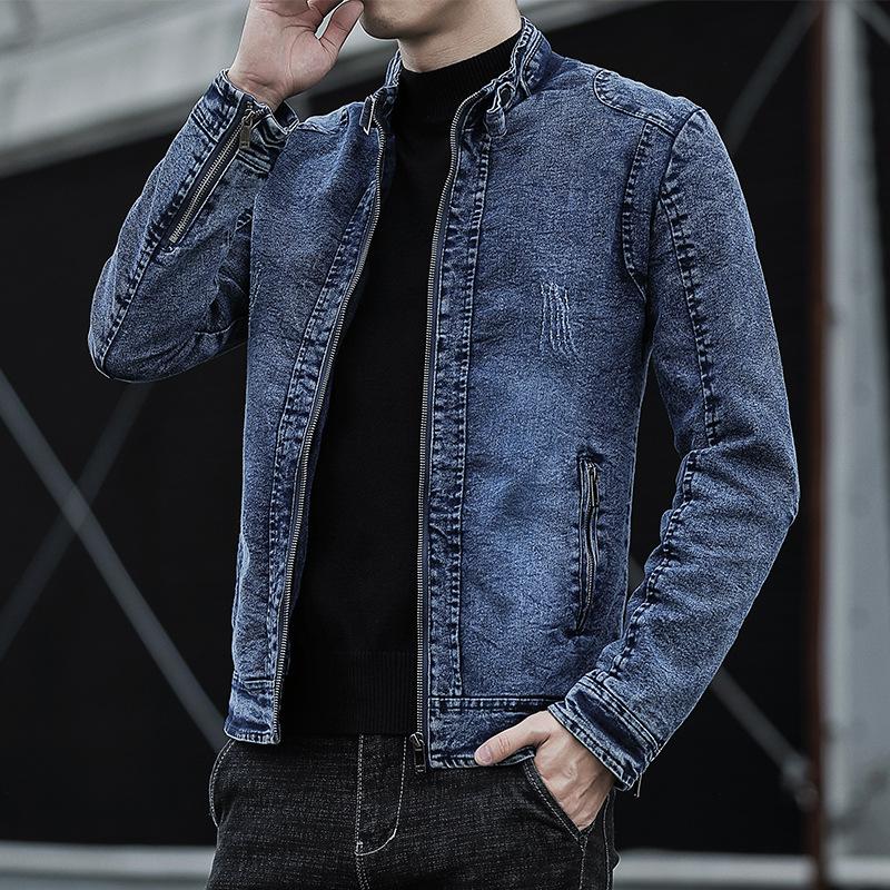 Veste en jean pour hommes, veste en peluche, vêtements d'automne et d'hiver pour hommes, nouvelle tendance coréenne, vêtements pour hommes