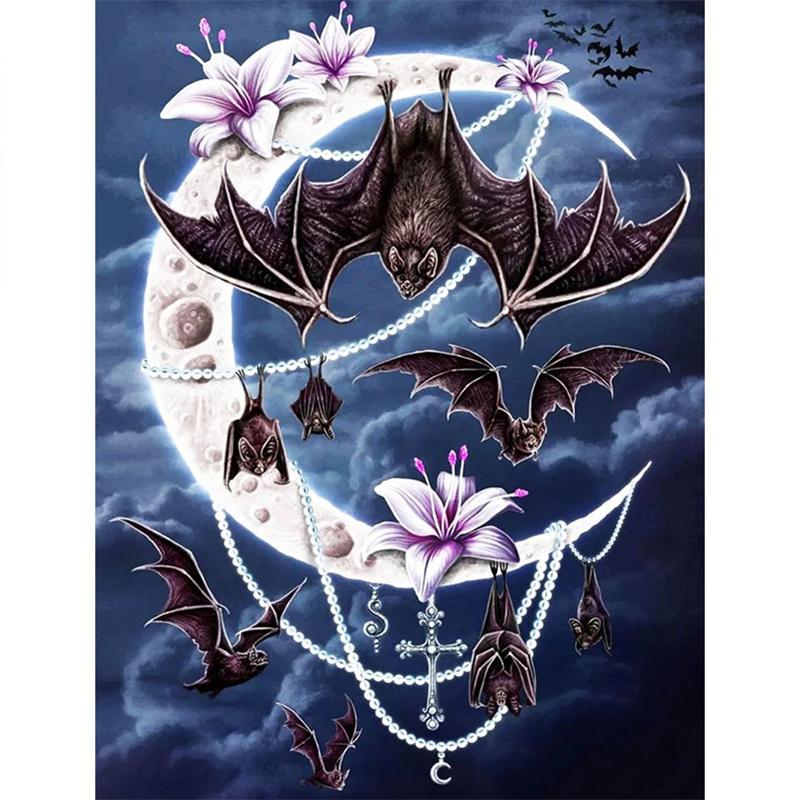 5D DIY Diamond Painting Purple Scenery Girl Art Diamond Embroidery Cross Stitch Kit Full Rhinestone Mosaic Home Decor