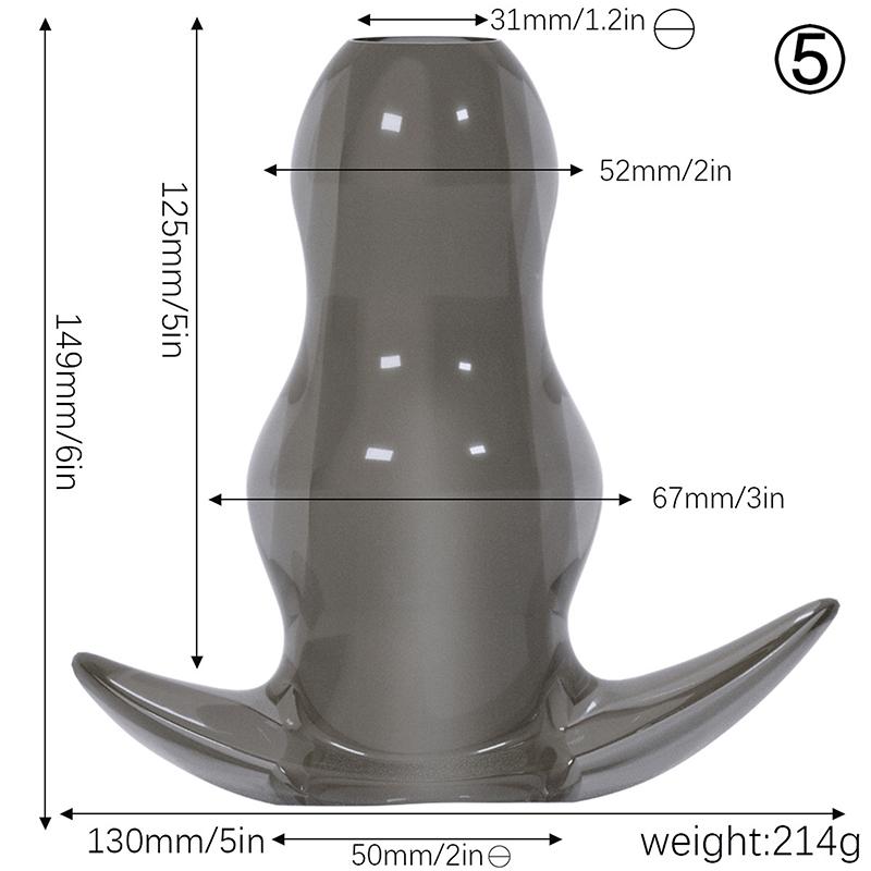 5 Sizes Hollow Anal Plug Dilator Soft Speculum Prostate Massager Butt Plug Set Intimate Enema Sex Toys Women Men Intimate Goods