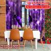 2D FLAT PRINTING 2pcs Curtains (Without Rod) Butterflies in Purple Glow Valentine is day Festival Chic Print Curtains Machine