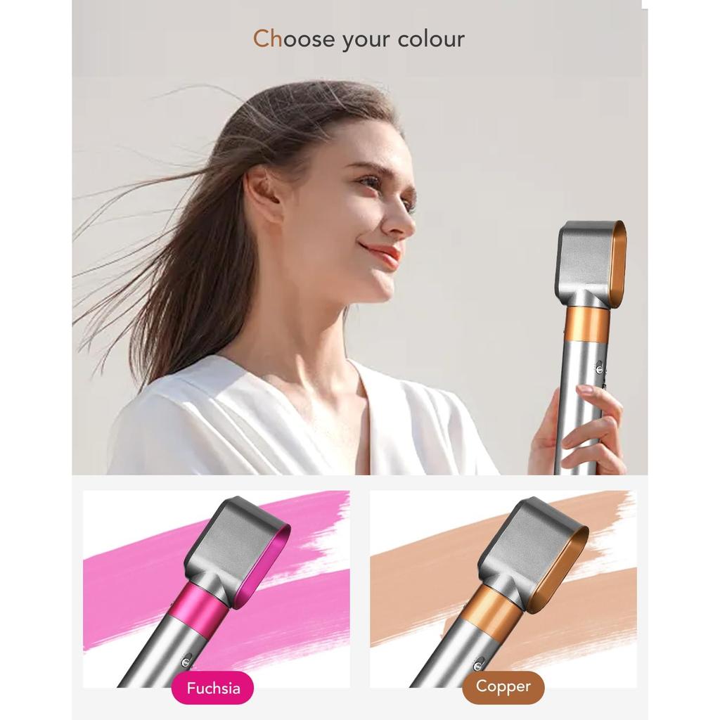 Pre-Styling Trocknungsdüse für Dyson Airwrap HS01/HS05 – Schnell trocknender Aufsatz, Nickel/Kupfer (Teil 969759-05)