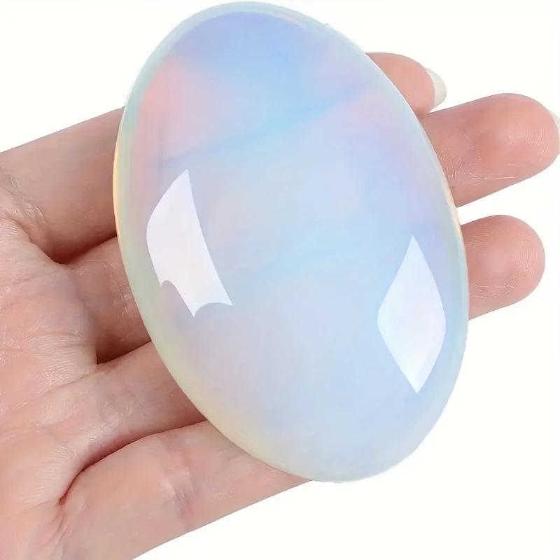 Opal Crystal Palm Massage Stone for Spa and Essential Oil Therapy 5.5-6cm