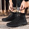Men Handmade Pattern Leather Comfy Soft Sock Ankle Boots For Men