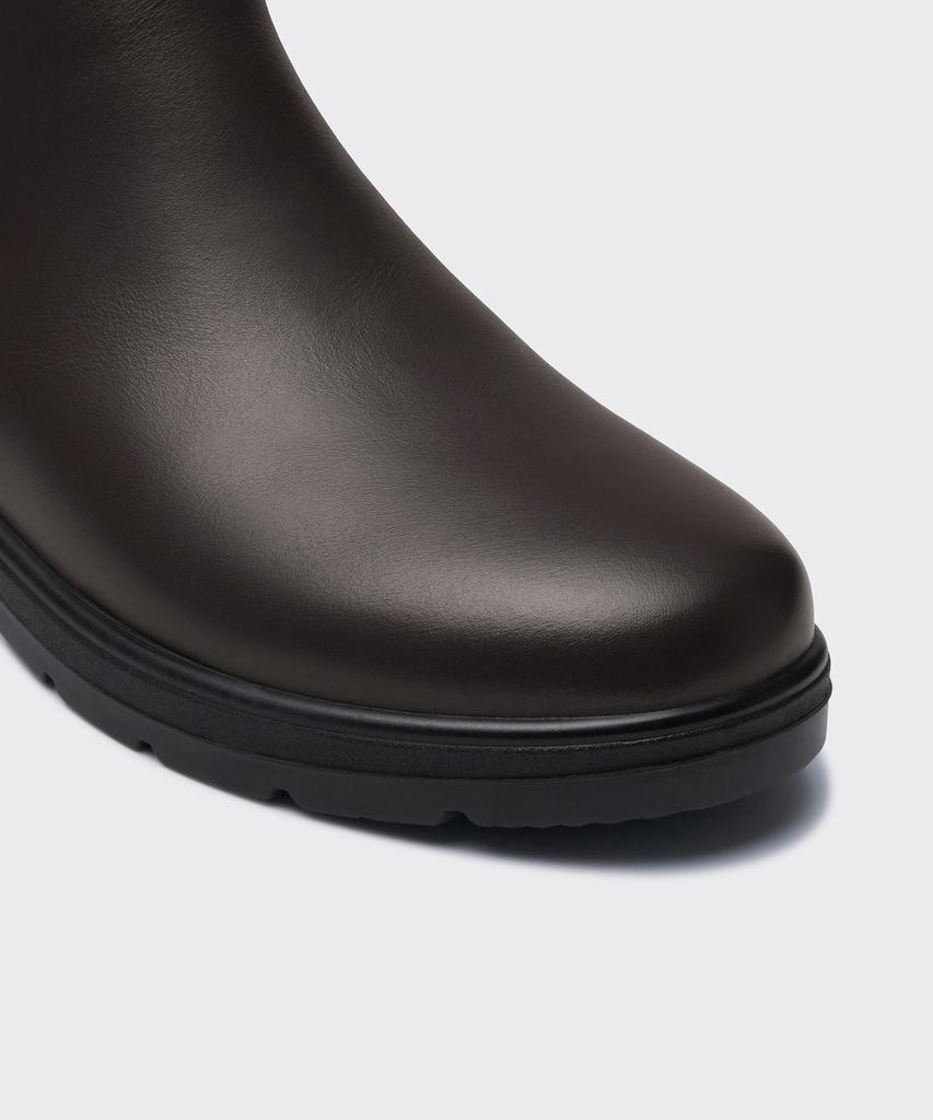 Musinsa Standard Round Low Cut Injection Chelsea Boots [Dark Brown]