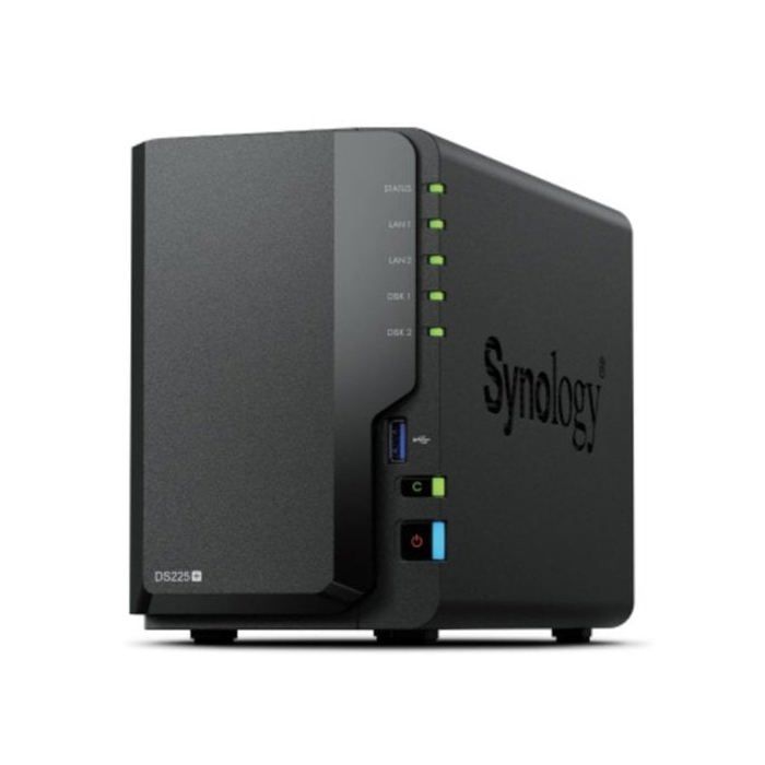 NAS De Escritorio Synology DS225+ 2 Bahías Intel Celeron J4125 2GB DDR4 Dual LAN Backup Nube