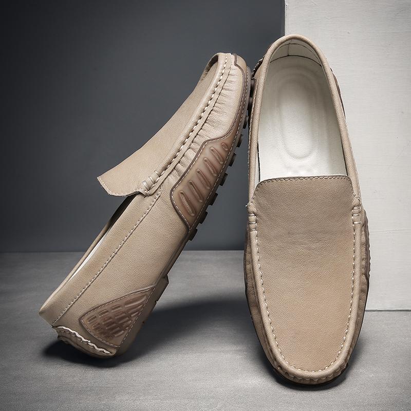 Echtes Leder Herren Slipper Neue Fahrschuhe Freizeit Schuhe Luxusmarke Formelle Mokassins Italienische Bequeme Slipper Bootsschuhe Herrenschuhe