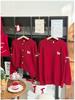 2026 New Year Red Family Sweaters: Parent-Child, Baby, and Toddler Outfits for Family of Three or Four