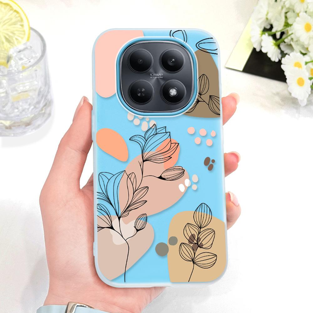 

Simple Flowers Phone Case For Xiaomi Redmi Note 15 14 13 12 12S 11 11S 10 10S Pro Plus 4G 5G Candy Colored Cover Redmi Note 12S озеро синього кольору