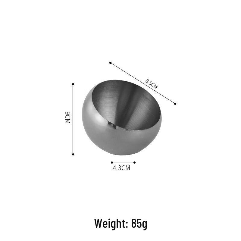 ZISIZ Stainless Steel Slanted Condiment Bowl