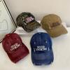 JYL TS DIY Letter Cap Unisex Distressed Oversized Sun Protection Baseball Hat Cotton