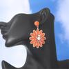 Colorful Rattan Knit Earrings Summer Jewelry For Women Girls Stylish Lightweight Casual Party Accessories