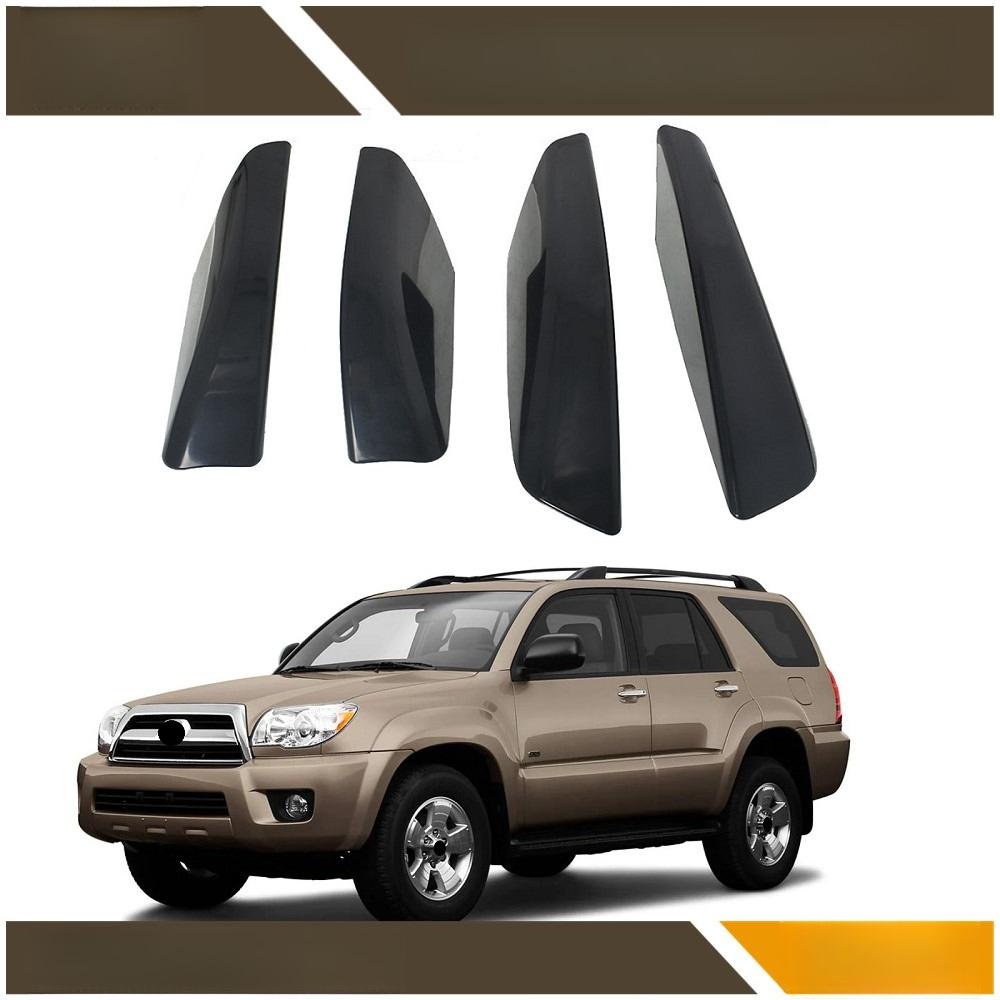 Black Roof Rack Rail End Cover Shell For Toyota 4Runner N210 2003 2004-2009 4PCS