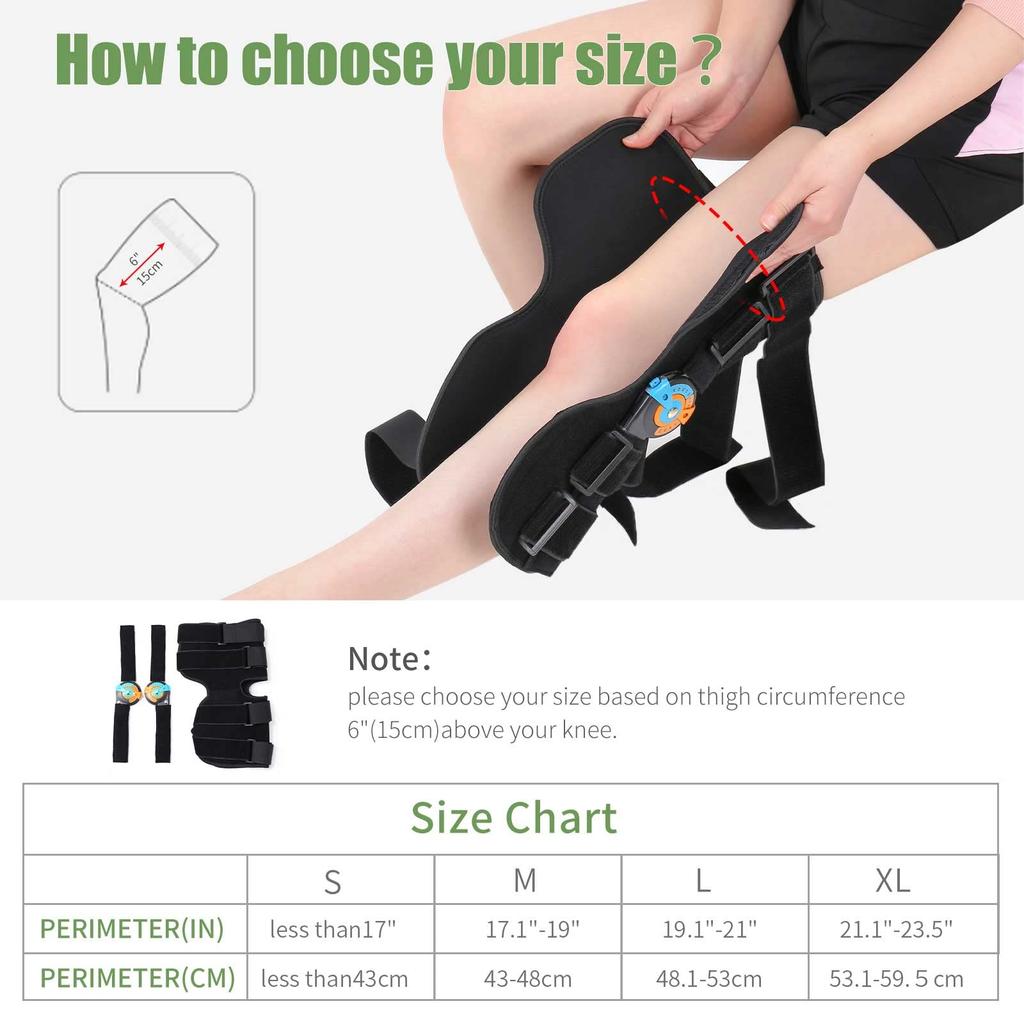 Hinged Knee Brace with Side Stabilizers ROM Knee Support Adjustable Knee Immobilizer for Knee Pain ACL MCL PCL Arthritis
