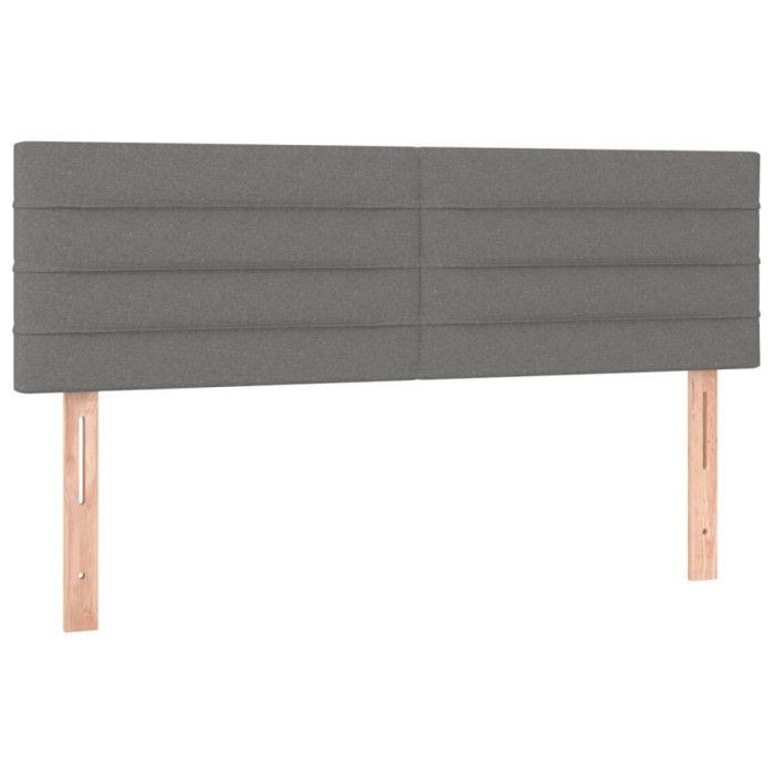 VidaXL LED Headboard Bedroom Furniture Double Bed Accessory Head of Bed Frame Interior Dark Grey 3121751