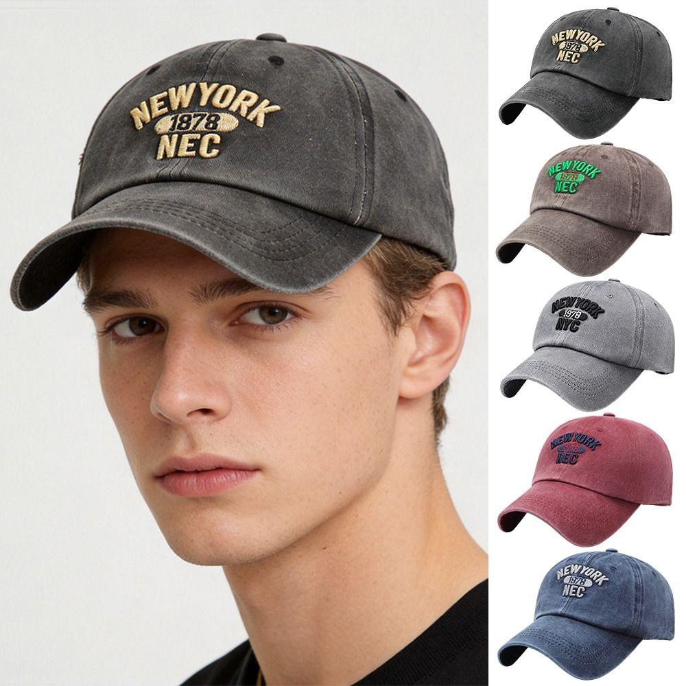 NEW YORK 1978 Embroidery Baseball Cap Washed Snapback Baseball Cap  For Man Women Outdoor Sports
