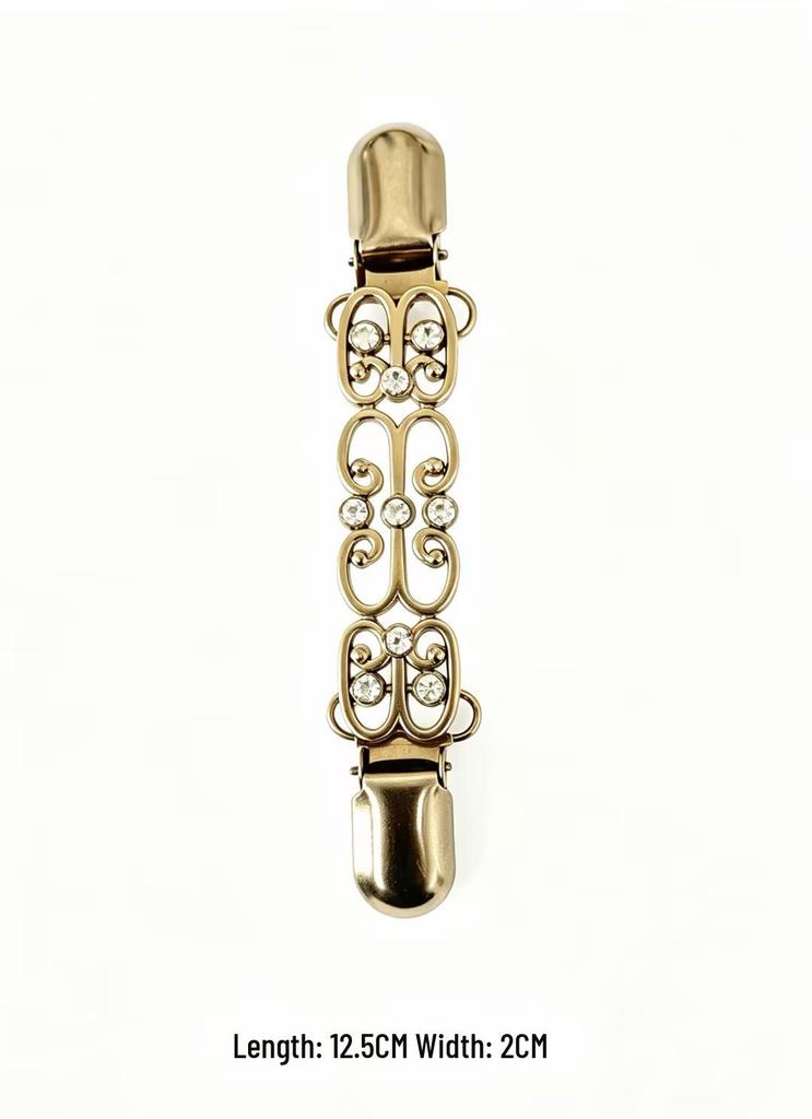 Vintage Diamond Scarf and Sweater Clip – Retro Alloy Brooch for Women