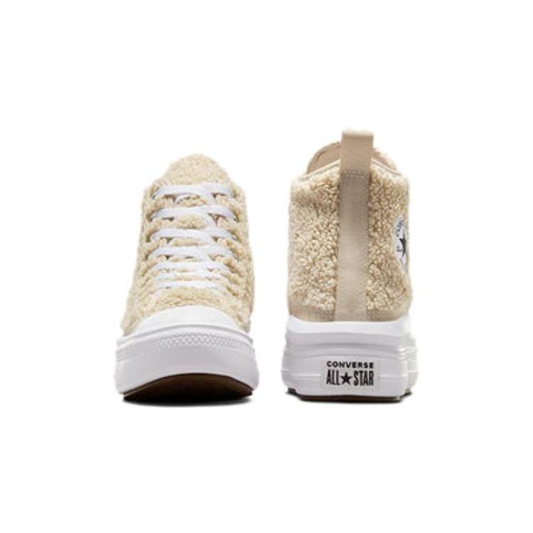 (GS) Converse Chuck Taylor All Star Move Platform Sherpa 'Beige' Kids' A06794C