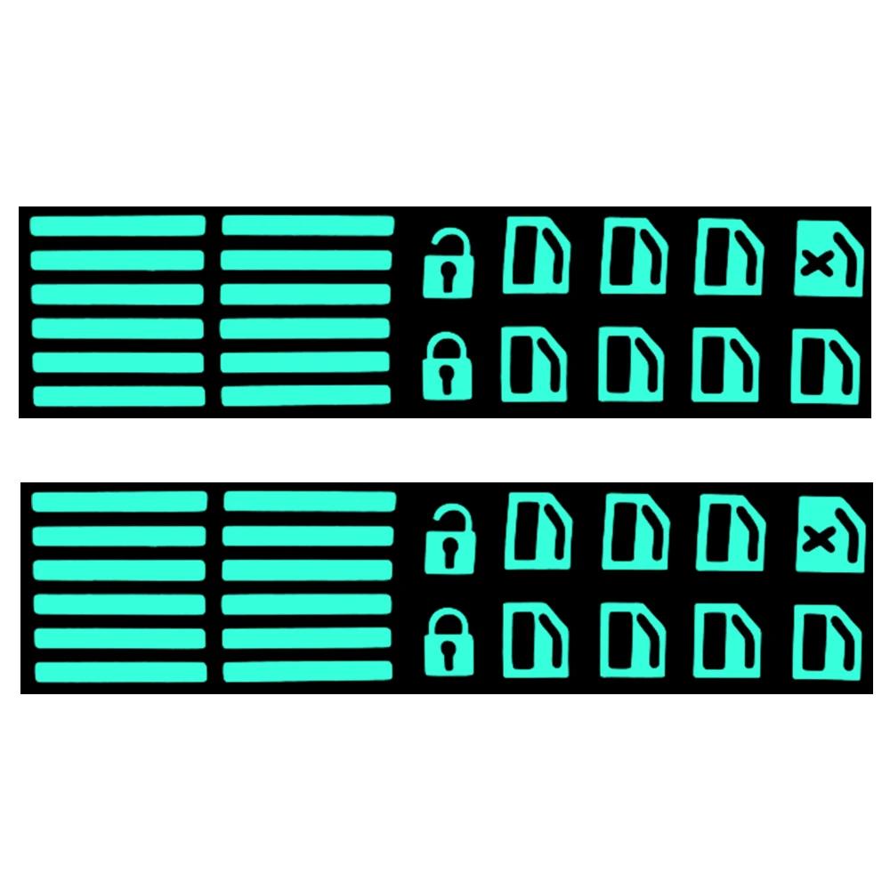 Car Window Button Colorful Luminous Sticker Car Window Lifting Switch Night Fluorescent Decal Car Interior Glow Reminder Sticker