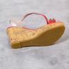 Women's Wedge Sandals, New Spring Style, Plus Size, Fashionable One-strap Platform High Heels, European and American Style.
