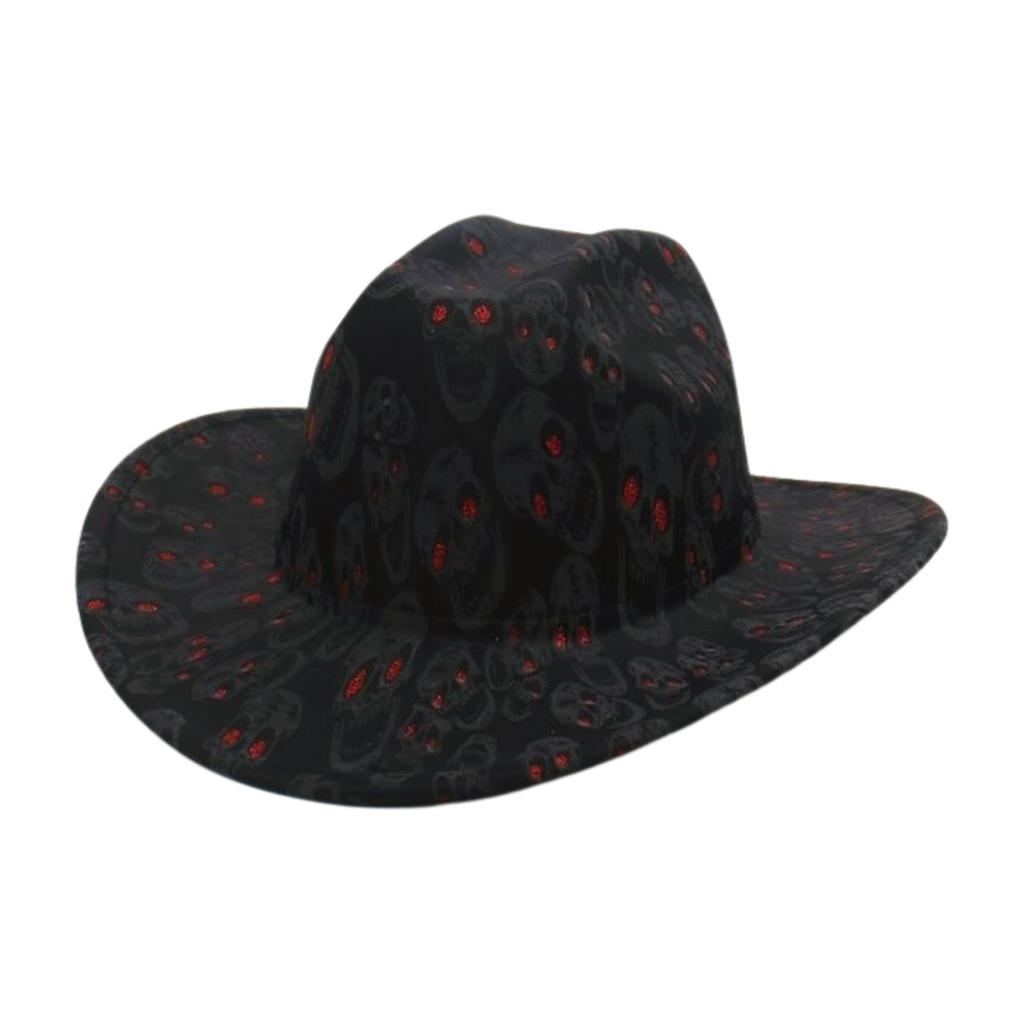 Premium Requisiten Cowboyhut Jazz Zylinder Halloween Party Ball Totenkopfhut