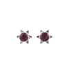 Rhodolite Gemstone 925 Sterling Silver Jewelry Handcrafted Stud Earrings 0.44" EE-175-6