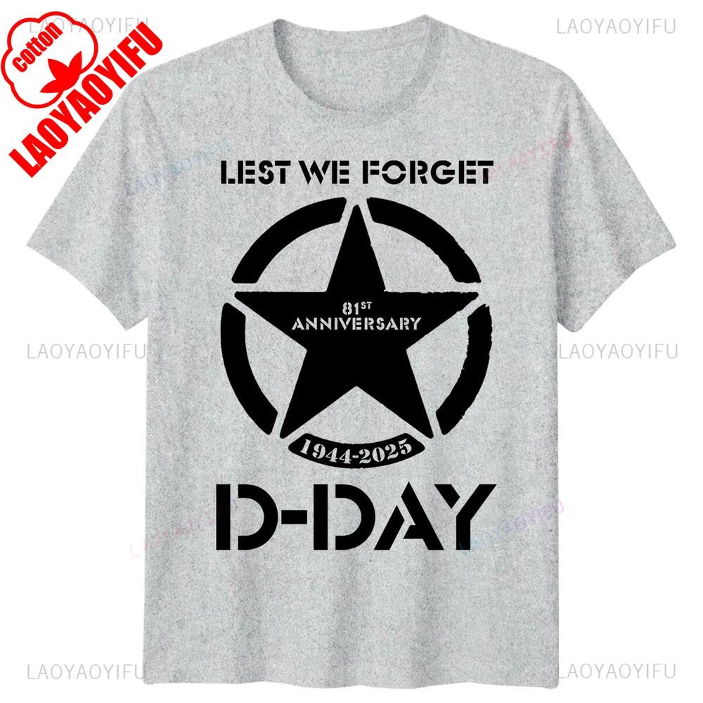 

Family Star DDay Graphic T Shirts 1944 Normandy Military History Vintage High Quality Cotton Woman Man T Shirt Ropa Hombre 4XL