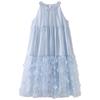 Hacikis Girls' Floral Halter Midi Summer Dress