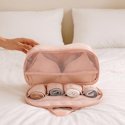 Large Capacity Underwear Storage Bag Dustproof Waterproof Bra Storage Bag with Handle Lightweight Underwear Packing Cube