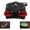 Tripod Head Leveling Base Camera Leveler, Triple Wheel Leveler Bubble Black LP-64 Leveling Base, 3/8” Thread, -5° Angle Adjustment for SLR Camera