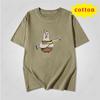 American Retro Trendy Duck Tshirt With Quirky Cartoon Print Loose Casual Short Sleeved Cotton Top