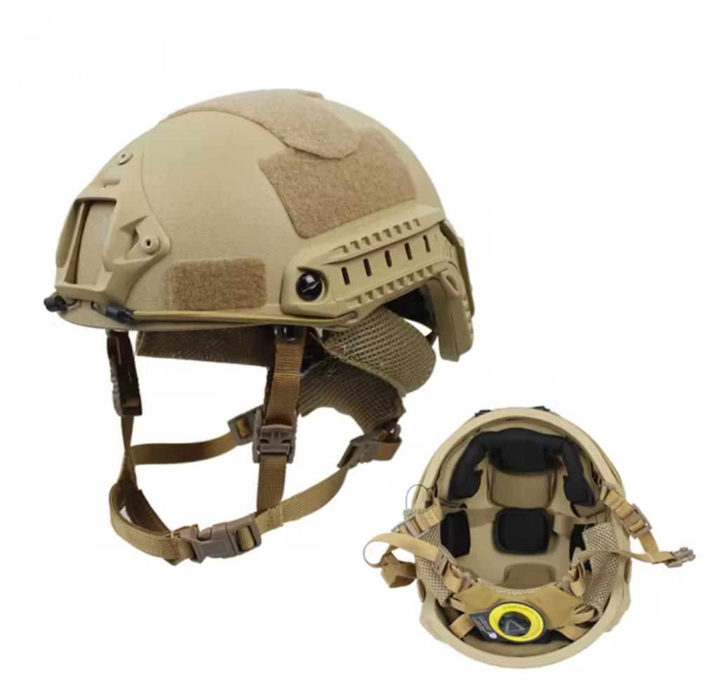 FAST Fiberglass Helmet with Wendy Suspension and Thickened Sponge Liner - 1.5kg Anti-Riot, Anti-Smash Tactical Training Helmet