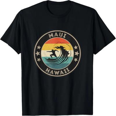 Maui Hawaii Shirt Mens Maui Surfer Graphic Tee Women Maui T-Shirt