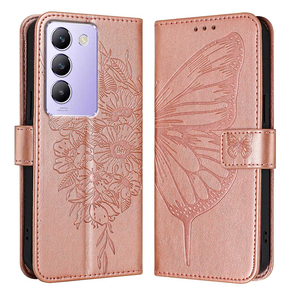 Vivo V30 Lite Magnetic attraction Leather Case For Vivo V30 Pro 5G V30 SE V40 SE Holster Flip Cover Case Phone butterfly Wallet